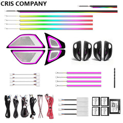 CRIS OEM-Style Ambient Lighting Kit for BMW 5 Series F10 F11 2010-2017 Interior LED Speaker Cover Lights Upgrade