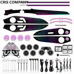CRIS Piano Black 64 Colors Dynamic Ambient Light for Mercedes W205 X253 C253 GLC Car Interior LED Lighting Upgrade Accessories