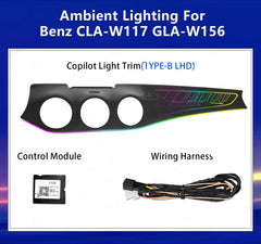CRIS  Upgrade 64 Colors W117 Interior Ambient Lighting for Mercedes-Benz CLA W117 2013-2018 CLA200 CLA220 CLA45 LED Light