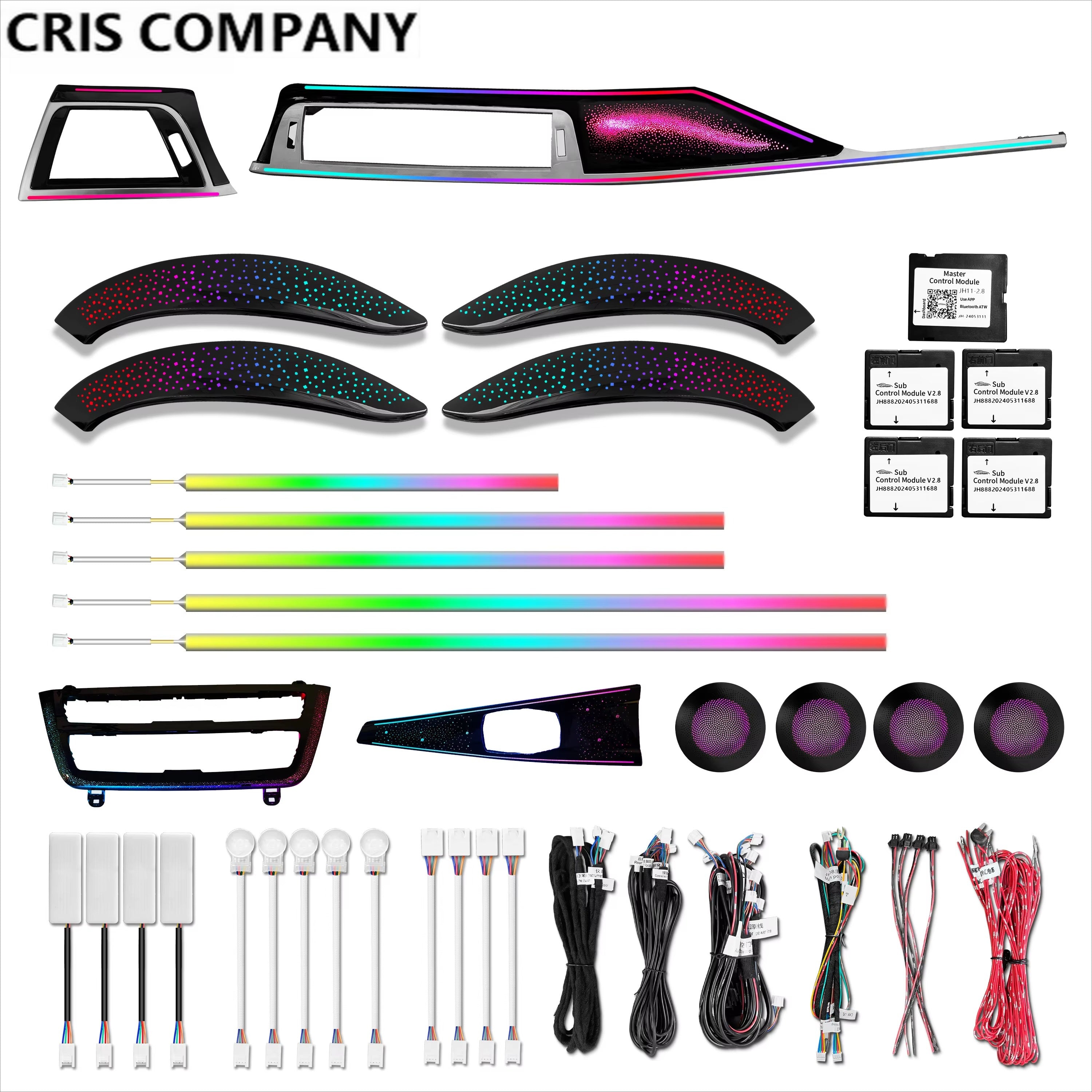 CRIS  for BMW 3/4 Series 2013-2019 F30 F34 Ambient Light Dynamic Colorful Galaxy Style Car Interior LED Lighting Upgrade Kit